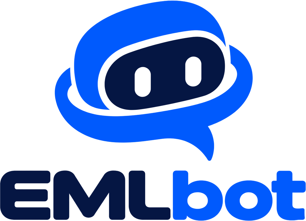 EMLbot logo in brand blue